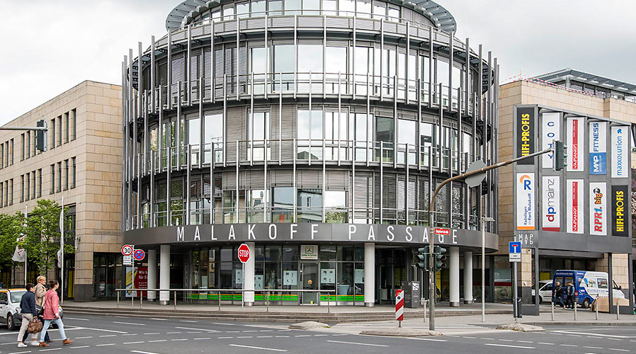 Gebäude der Zahnarztpraxis Dres Soibelmann in Mainz